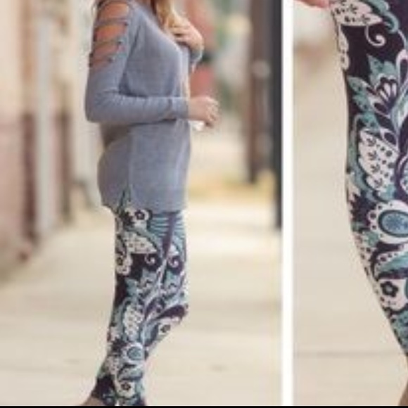 Leggings "Feather In The Wind" blue - Picture 3 of 3